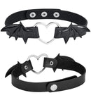 Choker Heart With Bat Wings