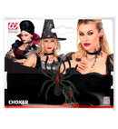 Choker Spider Strass Red
