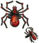 Ring Spider Gemstone & Strass Red