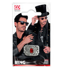 Ring Strass & Gemstone Red