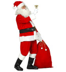 Professional Santa Claus  Jacket, Pants, Belt, Hat, Beard, Glasses, Boot Covers, Sack 