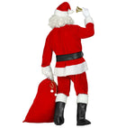 Professional Santa Claus  Jacket, Pants, Belt, Hat, Beard, Glasses, Boot Covers, Sack 