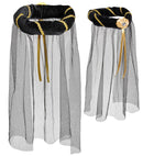 Black Medieval Headdress With Veil