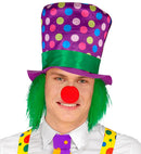 Dotted Top Hat With Hair 23 Cm
