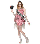 Zombie Prom Queen  Dress With Sash, Fingerless Gloves, Tiara 