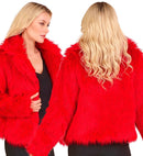 Red Plush Woman Jacket