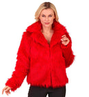 Red Plush Woman Jacket