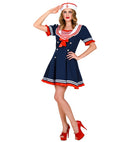 Sailor  Dress, Mesh Underskirt, Hat 