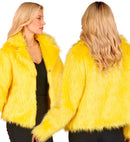 Yellow Plush Woman Jacket