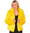 Yellow Plush Woman Jacket