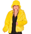 Yellow Plush Woman Jacket