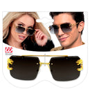 Gold Animalier Glasses with Smoke Lenses Image 2