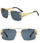 Gold Animalier Glasses with Smoke Lenses Image 4