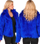Blue Plush Woman Jacket