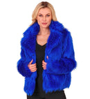 Blue Plush Woman Jacket