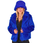 Blue Plush Woman Jacket