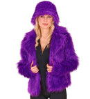 Purple Plush Woman Jacket