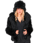 Black Plush Woman Jacket