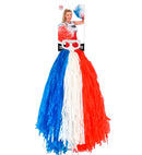 Blue-White-Red Pom Pom