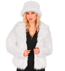 White Plush Woman Jacket