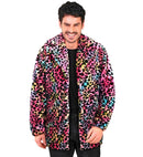 Multicolor Animalier Leopard Plush Jacket