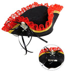 Mini Pirate Tricorn With Strass Skull