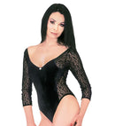 Black Velvet And Lace Leotard