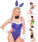 Playmate 4 Colors Ass.  Velvet Leotard, Bow Tie, Cuffs, Ears 