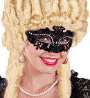 Black Venice Eyemask  And Rhinestones