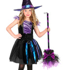 Broom Witch Purple 85 Cm 