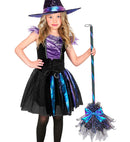 Broom Witch Blue 85 Cm 