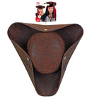 Hat Tricorn Distressed Leather