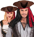 Hat Tricorn Distressed Leather