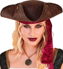 Hat Tricorn Distressed Leather