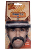 Cowboy Tash Black Self Adhesive Adult Costume Accessory 2