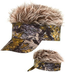 Visor With Plush Hair Camouflage 