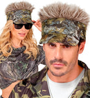 Visor With Plush Hair Camouflage 