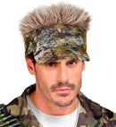 Visor With Plush Hair Camouflage 