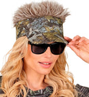 Visor With Plush Hair Camouflage 