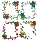 Set Of 2 Christmas Window Corner Decoration Stickers 4 Styles Ass. - 12 Cm