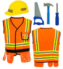 Builder  Vest, Helmet, Saw, Hammer, Screwdriver 