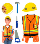 Builder  Vest, Helmet, Saw, Hammer, Screwdriver 