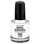 Display Box Of  12 Water Based Peel Off White Nail Polishes 8 Ml