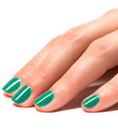 Display Box Of  12 Water Based Peel Off Green Nail Polishes 8 Ml