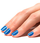 Display Box Of  12 Water Based Peel Off Blue Nail Polishes 8 Ml