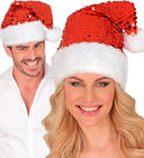 Hat Santa Claus Plush & Sequin Red