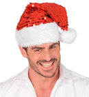 Hat Santa Claus Plush & Sequin Red