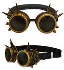 Goggles Steampunk Spiked Antique Gold