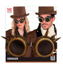 Goggles Steampunk Spiked Antique Gold