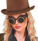 Goggles Steampunk Spiked Antique Gold